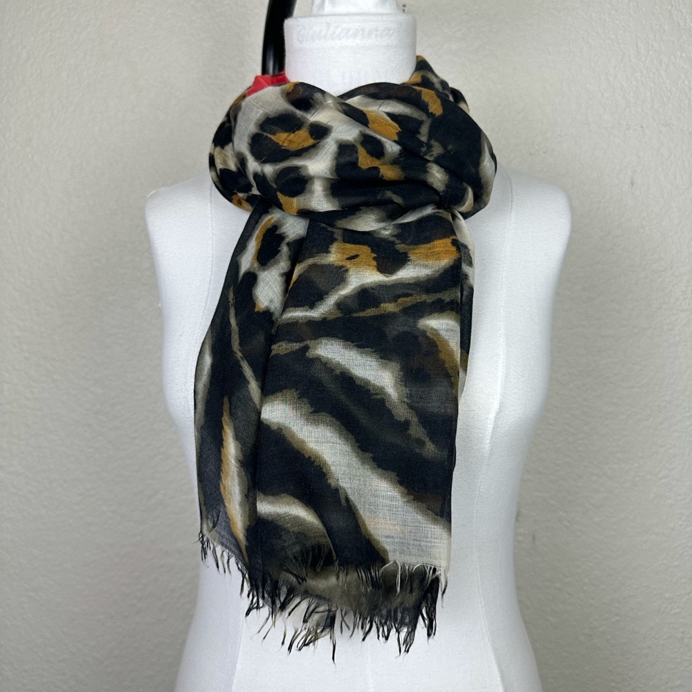 Scarf Womens Leopard Print Fashion Lightweight Accessory New York - Picture 6 of 9